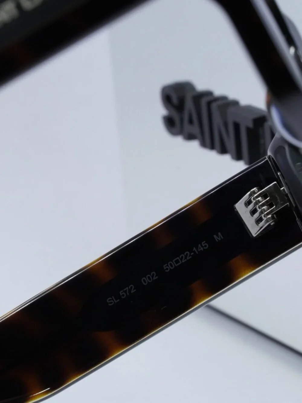 Saint Laurent SL736 001 Square Sunglasses - Dark Havana / Grey